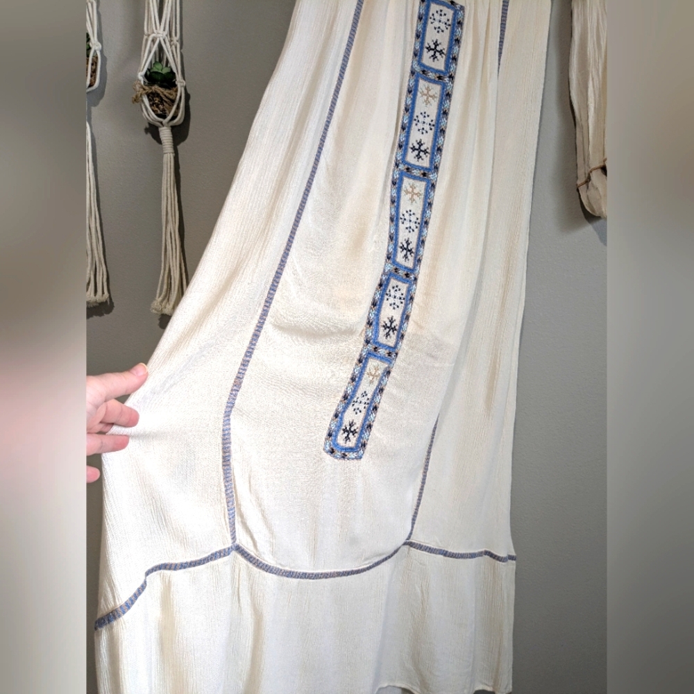 Free People Desert Winds Embroidered Boho Maxi Dress 4 - Picture 8 of 16
